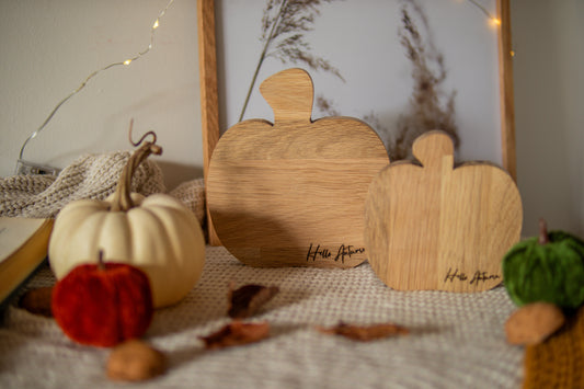 Zucca decorativa in rovere 16 cm “Hello Autumn”