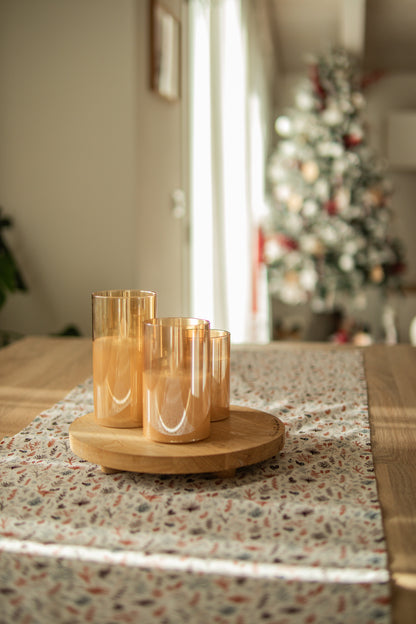 Alzatina “Merry Little Christmas” in legno di rovere